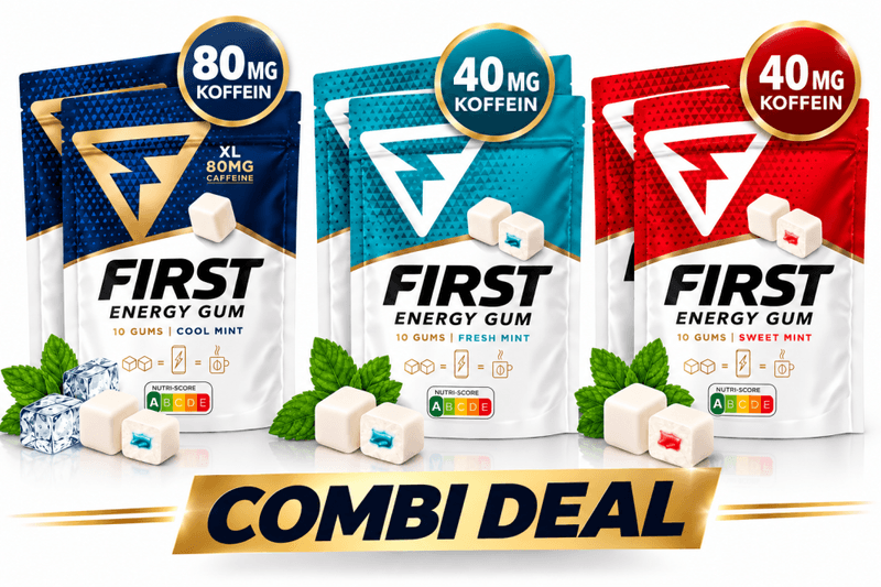 FIRST Energy Gum - Combi Deal - COOL MINT XL + FRESH MINT + SWEET MINT