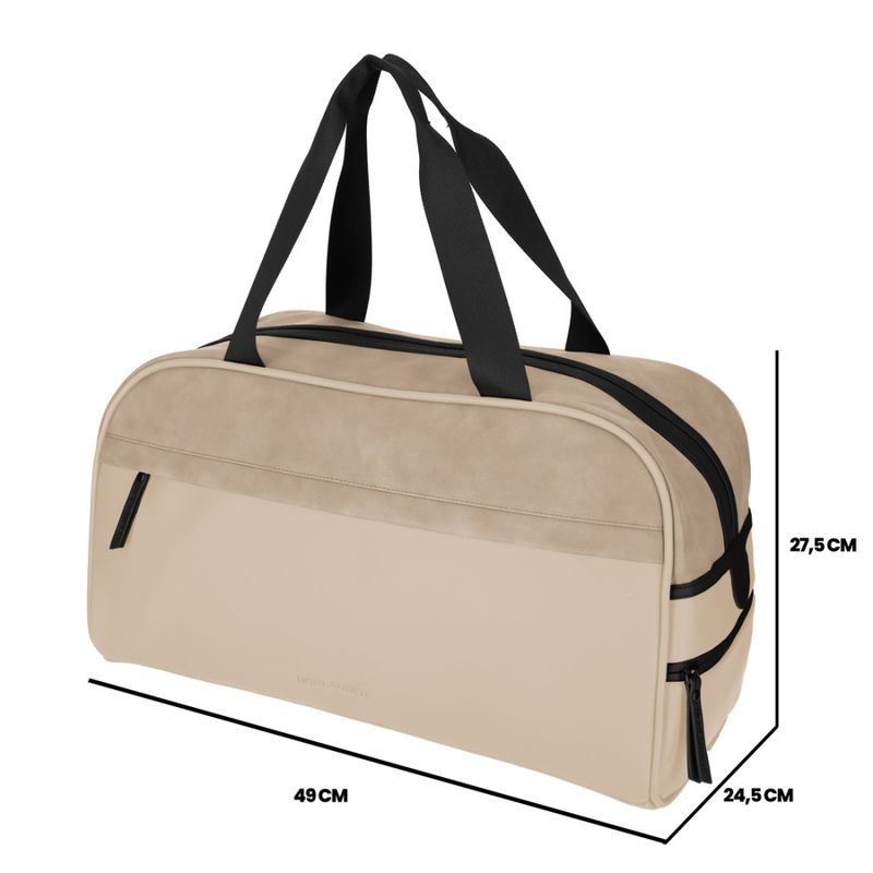 NORLÄNDER PU Retro Sportsbag Napolitana - Taupe